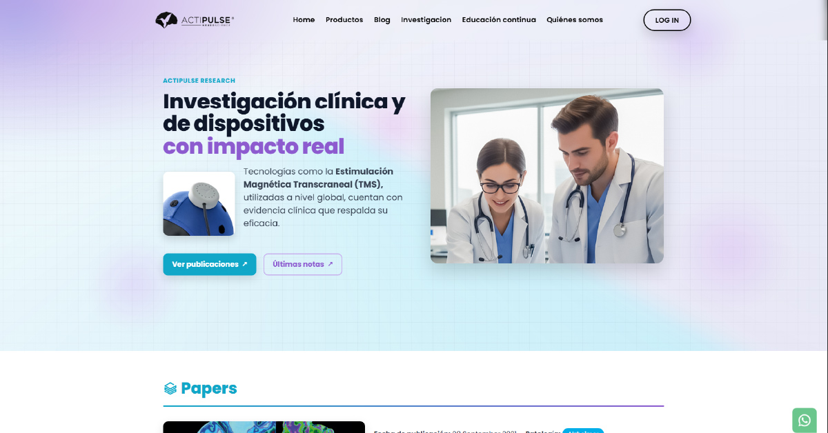 Repositorio digital de investigación clínica de Actipulse